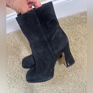 Sam Edelman Black Suede Heeled Boots